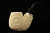 srv Premium - Carved RC - Reverse Calabash Meerschaum Pipe by Kenan 15027