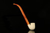 Bent Billiard Churchwarden Block Meerschaum Pipe with fitted case M2048