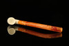 Bent Billiard Churchwarden Block Meerschaum Pipe with fitted case M2048