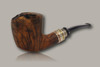 Nording - Double Silver #3 Briar Smoking Pipe with pouch B1821