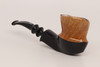 Nording - Spiral Black Smooth Briar Smoking Pipe with pouch B1833