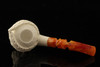 Zeus Block Meerschaum Pipe with custom case 15041