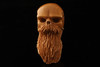 Servi Meerschaum Skull with Beard Block Meerschaum Pipe by Kenan with fitted case 15055