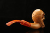 Servi Meerschaum Skull with Beard Block Meerschaum Pipe by Kenan with fitted case 15055