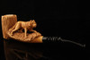 Servi Meerschaum Lonely Wolf Block Meerschaum Pipe by Kenan with fitted case 15061