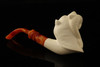 Hunting Bear Block Meerschaum Pipe with custom case 15069