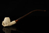 srv - Lady's Hand Churchwarden Dual Stem Meerschaum Pipe with fitted case 15104