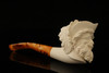 srv - Pirate Block Meerschaum Pipe with fitted case 15116