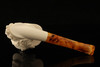 srv - Pirate Block Meerschaum Pipe with fitted case 15116