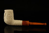 srv - U.S Air Force Billiard Block Meerschaum Pipe with custom case 15115