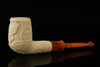 srv - U.S Air Force Billiard Block Meerschaum Pipe with custom case 15115