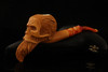 srv - Skull with Beard Block Meerschaum Pipe with custom case 15129