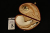 IMP Meerschaum Pipe - Pearl - Hand Carved with pocket case i2477