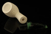 IMP Meerschaum Pipe - Bandon Nosewarmer - Hand Carved with custom case i2479