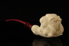 srv - Jungle in Claw Block Meerschaum Pipe with custom case 15135