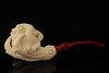 srv - Jungle in Claw Block Meerschaum Pipe with custom case 15135