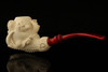 srv - Jungle in Claw Block Meerschaum Pipe with custom case 15135