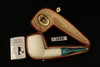 IMP Meerschaum Pipe - Billiard - Hand Carved with custom case i2488