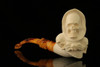 Grim Reaper and Skulls Block Meerschaum Pipe with fitted case M2069