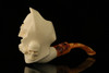 Grim Reaper and Skulls Block Meerschaum Pipe with fitted case M2069