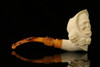 Grim Reaper and Skulls Block Meerschaum Pipe with fitted case M2069