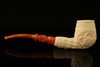 srv - Autograph Series - Carved Meerschaum Pipe carved by Kenan with case 15159