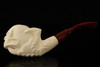 srv - Skull in Claw Block Meerschaum Pipe with custom case 15136