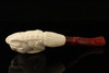 srv - Skull in Claw Block Meerschaum Pipe with custom case 15136