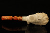 srv - Old Man Block Meerschaum Pipe Carved By Cevher with custom case 15153