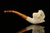 Bison Hand Carved Block Meerschaum Pipe with fitted case M2094