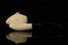 Bison Hand Carved Block Meerschaum Pipe with fitted case M2095