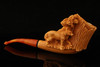 Wolves Block Meerschaum Pipe by A. Karahan with fitted case 15152