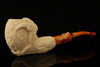 srv - Carved Eagle's Claw Block Meerschaum Pipe with custom case 15148