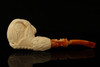 srv - Carved Eagle's Claw Block Meerschaum Pipe with custom case 15148
