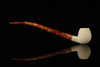 Lattice Apple Churchwarden Block Meerschaum Pipe with fitted case M2099