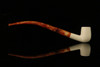 Bent Billiard Churchwarden Block Meerschaum Pipe with fitted case M2102