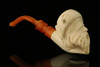 Pirate of Caribbean Churchwarden Dual Stem Meerschaum Pipe with fitted case M2113