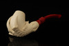 srv - Deluxe Eagle's Claw Block Meerschaum Pipe with fitted case 15177