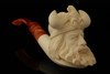 srv - Cheering Viking Block Meerschaum Pipe with fitted case 15178
