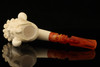 srv - Cheering Viking Block Meerschaum Pipe with fitted case 15178