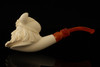 srv - Cheering Viking Block Meerschaum Pipe with fitted case 15178