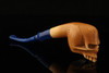 srv - Skull Block Meerschaum Pipe with fitted case M2122