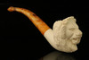 srv - Autograph Series Lion Block Meerschaum Pipe with fitted case M2125