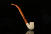 srv - Lattice Bent Billiard Churchwarden Block Meerschaum Pipe with fitted case M2135