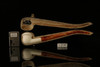 srv - Calabash Churchwarden Block Meerschaum Pipe with fitted case M2141