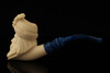 srv - Ottoman Sultan Block Meerschaum Pipe with custom case 15180