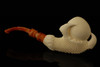 srv - Deluxe Eagle's Claw Block Meerschaum Pipe with fitted case 15182