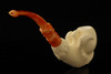 srv - Deluxe Eagle's Claw Block Meerschaum Pipe with fitted case 15182