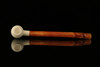 srv - Bulldog Churchwarden Block Meerschaum Pipe with fitted case M2162