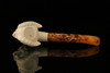 srv - Devil Skull Block Meerschaum Pipe with custom case M2179